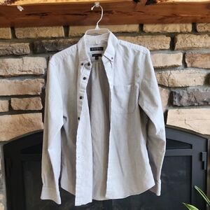 Banana Republic Light Gray Button-Up Shirt